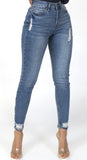 Luxe | Destructed Skinny Denim Jeans