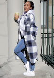 City Girl | Long Plaid Jacket