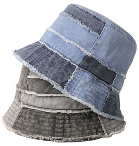 Patchwork Denim Bucket hat